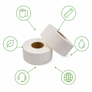 Rouleau de papier toilette jetable standard, doux, en pâte de bois vierge, blanc, pour usage en salle de bain - Product Image 4