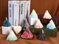 Bougie parfumée artisanale en forme d'iceberg, en cire de soja, aromathérapie, bougie artistique pour la décoration de la maison, cadeau de fête