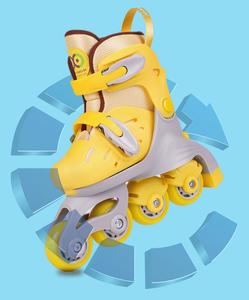 Rollers à roulettes ajustables multifonctionnels pour enfants et filles, avec roues lumineuses en PU, livraison directe transfrontalière exclusive - Product Image 5