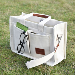 Stylish Eco-friendly Women's Green Canvas Crossbody Tote <b>Bag</b> Large Capacity Customizable Logo <b>Reusable</b> Casual Shoulder <b>Bag</b> - Product Image 4