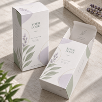 Boîtes d'emballage en carton pliables en papier blanc avec logo personnalisé écologique et recyclable pour parfums et rouges à lèvres