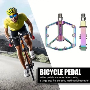 Pedales de Bicicleta Ultraligeros de Aleación de Aluminio con Rodamientos Antideslizantes y Suaves para Bicicletas de Carretera y Montaña en Colores Modernos y Vibrantes - Product Image 2