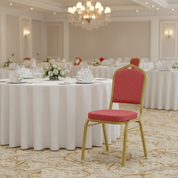 Chaise de banquet d'hôtel à prix abordable avec structure métallique durable et siège en tissu, vente directe d'usine