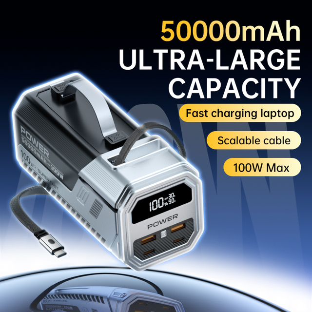 Portable Pour Good Battery PD100W Laptop Small Power Bank for & Téléphone Powerbank Banks Iphone 50000mah Small Power Bank