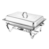 Kompor Gas baja tahan karat portabel pabrikan piring Chafing lipat Set prasmanan untuk peralatan pemanas bahan bakar piknik luar ruangan