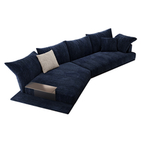Juego de sofá azul marino de estilo victoriano, cama inglesa de esquina de nuevo diseño para sala de estar, muebles para el hogar para dormitorios de apartamentos y villas