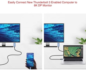 8K 60Hz USB C để Displayport Dp cáp, Thunderbolt 3 để dp cáp cho MacBook Pro, máy tính xách tay, máy chiếu, PC và nhiều hơn nữa - Product Image 4