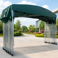 Auvent mobile rétractable en PVC robuste, imperméable, toutes saisons, pliable, pour entrepôt, stockage, parking