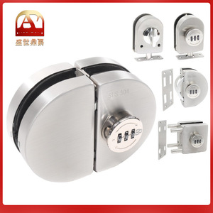 Stainless Steel Glass Door <b>Lock</b> Keyless Combination Bolt For <b>Cabinet</b> Doors Minimalist Design Easy Installation - Product Image 5