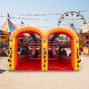 Juego de Lanzamiento de Anillos Inflable Portátil con Temática de <span class=keywords><strong>Toro</strong></span>, Color y Logotipo Personalizables, para Uso Comercial en Exteriores, Alquiler para Eventos de Adultos y Niños - Product Image 1