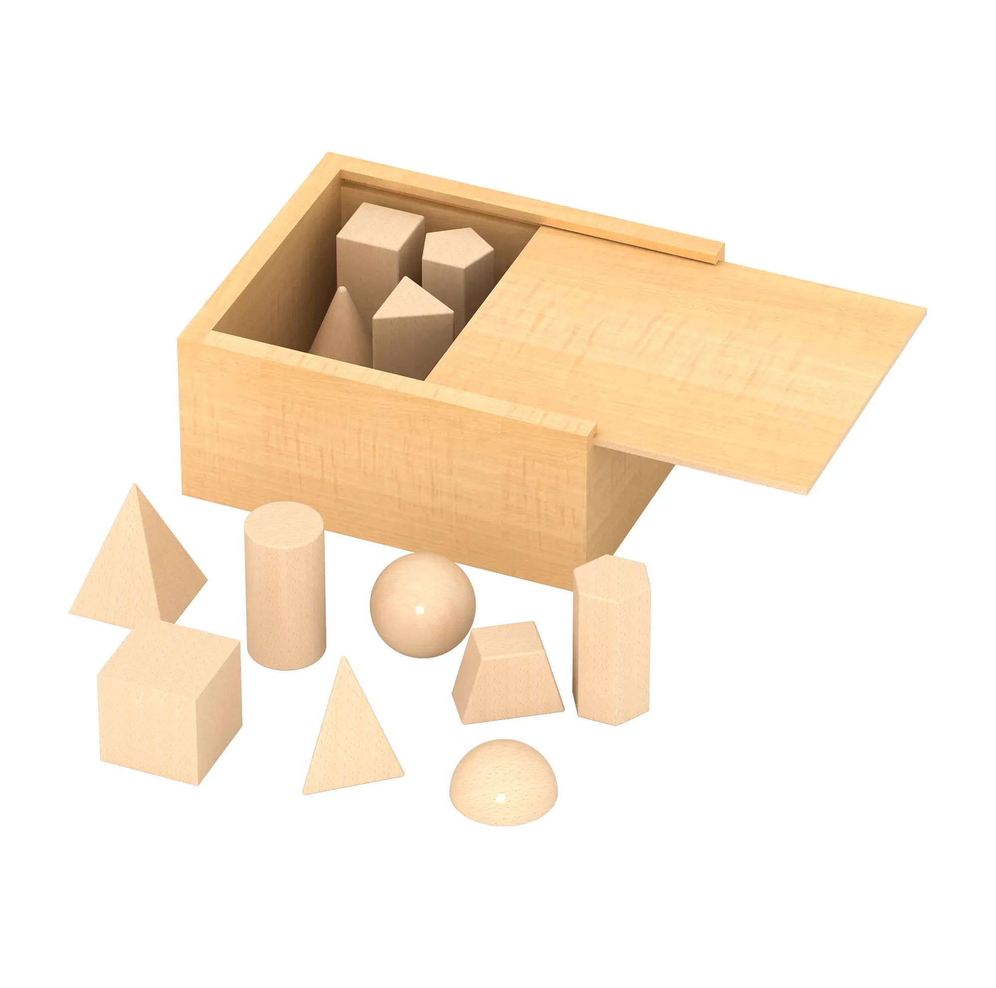 Peuter Leren 3d Geometrische Vormen Houten Educatief Montessori Educatief Speelgoed Houten Montessori Geometrie Blokken