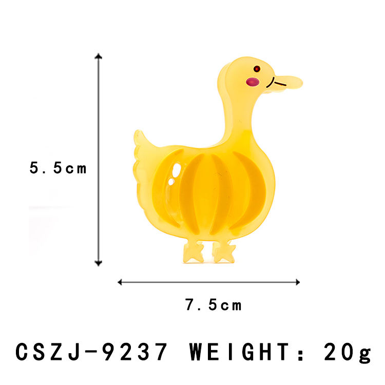 YIYI Unique Design Family Animal Acetate Hair Claw Cute Pumpkin Duck Splicing Claw Clip Customization