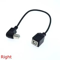 Cable de Impresora USB 2.0 Tipo B, Paquete de 2, USB 2.0 B Hembra a Tipo B Macho (90 Grados Arriba + Abajo, Ángulo Recto) Extensión Corta para Impresora