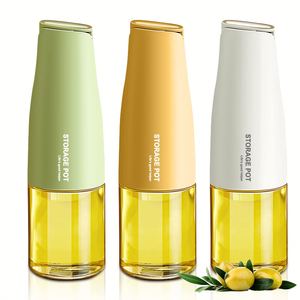 Custom logo Color 500ml <b>Glass</b> Automatic Gravity Opening Olive Oil Bottle Kitchen Cooking Auto Flip Cap Oil Dispenser - Product Image 1