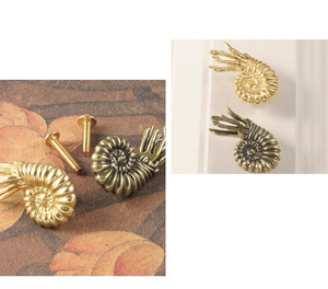 Maniglia per Porta in Ottone a Forma di Ammonite Marina Creativa, Pomello Decorativo da Parete per Soggiorno e Camera dei Bambini - Product Image 2