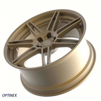 Jantes forgées sur mesure en bronze, montées à l'arrière, 2 pièces, 18 19 20 21 22 pouces, 5x120 5x114.3 5x130 5x112 pour Porsche Ferrari Mustang