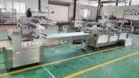 Equipo Automático de Dos Carriles y Una Línea para Hacer Galletas de Crema, Equipo para Hacer Sándwiches de Galleta con Máquina Empacadora