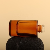 Flacon compte-gouttes rond en verre de 30 ml, conteneur d'huile essentielle, emballage de sérum cosmétique