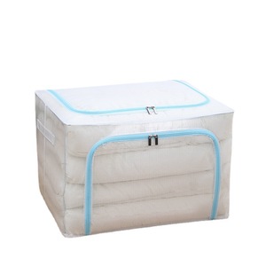Clothing Storage <b>Box</b> Large Foldable Rectangle Waterproof Moisture Proof Organizer For Wardrobe <b>Moving</b> Use - Product Image 5