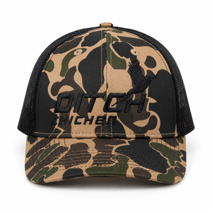 Casquette Trucker Snapback 6 Panneaux <span class=keywords><strong>KASO</strong></span> Field Stream en Tissu Maille Polyester/Coton, Camouflage Olive Oiseaux Aquatiques Courants, Quatre Saisons, Taille Unique - Product Image 2