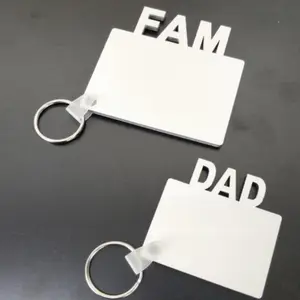 Mdf Tag Custom Sublimatie Sleutelhanger Voor Vader Dag Moeder Dag Cadeau