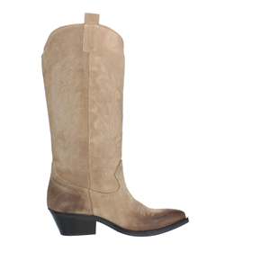Bottines de cow-boy pour femmes en daim brun style western talon moyen - Product Image 4