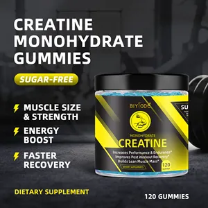 BIYODE Creatine Monohydrate Pre Workout Muscle Building Healthcare Supplement Wholesale Custom Private Label Platinum Gummies