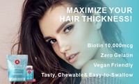 Bonbons gommeux à la biotine pour adultes, marque privée OEM, favorisent la croissance saine des cheveux, de la peau et des ongles, formule personnalisée, vente en gros en usine