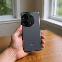 Objectif d'appareil photo zoom standard en verre optique à lentilles interchangeables noires pour téléphone portable Moto G84