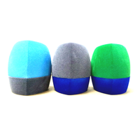 Divers Microphone sans fil de type C Pare-brise Triangle et mousse carrée avec couvercle bicolore pour microphones