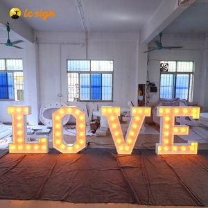 LC Wedding Decor Bombilla Alfabeto Gigante 4ft Love Marquee <span class=keywords><strong>Letras</strong></span> con <span class=keywords><strong>bombillas</strong></span> - Product Image 3