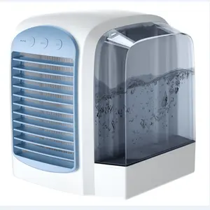 380ml USB Desktop Portable Air Conditioner Warm Light Zero Breeze Mini Air Coolers DC Room OEM Air Cooling Fan 3 Modes ABS+PC+PP