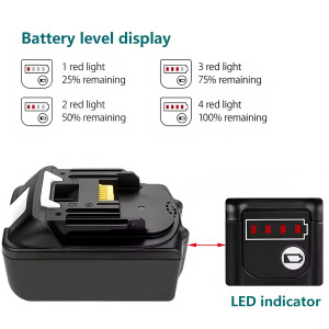 <span class=keywords><strong>Batterie</strong></span> <span class=keywords><strong>BL1830B</strong></span> pour outils électriques sans fil 18V, 5.0Ah 6.0Ah, rechargeable, compatible avec les batteries 18V BL1850B BL1860B, avec <span class=keywords><strong>batterie</strong></span> KC - Product Image 4