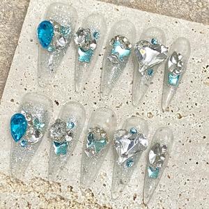 <span class=keywords><strong>Uñas</strong></span> <span class=keywords><strong>de</strong></span> prensa <span class=keywords><strong>de</strong></span> Gel pintadas a mano <span class=keywords><strong>de</strong></span> alta calidad, 10 Uds., hermoso diseño cuadrado <span class=keywords><strong>de</strong></span> lujo, <span class=keywords><strong>uñas</strong></span> acrílicas <span class=keywords><strong>de</strong></span> prensa <span class=keywords><strong>de</strong></span> alta calidad para dedos - Product Image 2