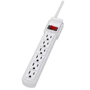 6 Outlet Surge Protector Power Strip With 900 Joules Surge Protection 3 Foot Long Extension Cord South America