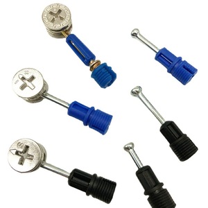 Conectores Decorativos para Muebles BOKE de 40/42 mm, Pernos de Leva Negros, Herrajes para Fijación de Muebles, Mini Pernos M6 - Product Image 2
