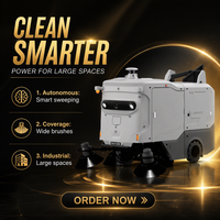 Balayeuse électrique autonome VR20 sans conducteur, robot de balayage autonome, machine de nettoyage de sols industriels, bac à poussière de 150 L, 48 V