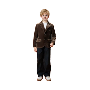 3-8 anni ragazzi vestito di velluto Blazer autunno e inverno stile fornitore di personalizzazione di produzione - Product Image 1