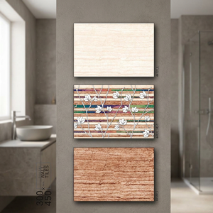Azulejos de cerámica digitales esmaltados de diseño japonés de 12x18 pulgadas con acabado brillante para interiores de baños - Product Image 1