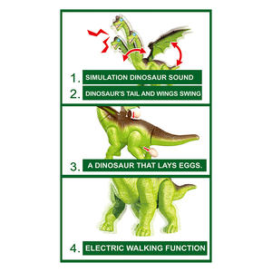 Juguete de <span class=keywords><strong>dinosaurio</strong></span> de tres cabezas de huevos que camina eléctrico para niños populares con sonido de simulación - Product Image 3