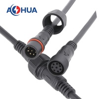 AOHUA 18AWG 20AWG 4 pin LED cable de alimentación conector impermeable 4 pin IP65 personalizado coche arnés de cables eléctricos en línea
