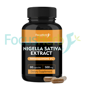 Cápsulas de Extracto Herbal FocusHerb OEM, Marca Privada, 60 Cápsulas, Extracto de Semilla Negra - Product Image 1