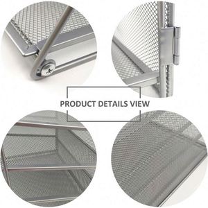 Screws Free Design Metal Mesh 6 Tier Desktop Paper Tray Organizer Desktop <b>File</b> Organizer Desk Document Letter Tray - Product Image 2