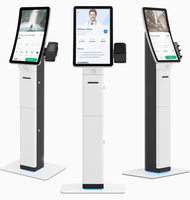 Kiosque en libre-service Android pour l'enregistrement et le départ en milieu hospitalier, système de paiement pour visiteurs en supermarché avec lecteur de code QR et imprimante thermique
