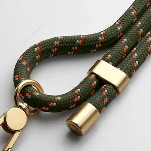 Cordino universale per telefono cinturino regolabile in Nylon con toppa per telefono tutti gli smartphone e corda in Dacron con metallo