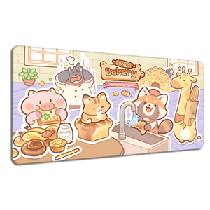 Nack Time Neko blotter-Kawaii core พื้นผิวการเล่นเกมที่แสนสบาย Kawaii แผ่นรอง80x30cm โต๊ะ - Product Image 4