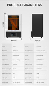 เครื่องพิมพ์3D <span class=keywords><strong>LCD</strong></span> 16นิ้ว8K อุปกรณ์บ่มแสงเรซินขนาดใหญ่เครื่องพิมพ์3D อุตสาหกรรมสภาพใหม่ขนาดการพิมพ์ซูเปอร์ - Product Image 3