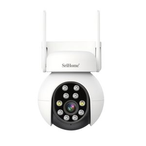 Cámara <span class=keywords><strong>SriHome</strong></span> SH052 Wifi 5MP Inalámbrica PTZ IP con IA, Seguimiento Automático, Alarma de Sonido y Luz, Visión Nocturna en Color Starlight - Product Image 1