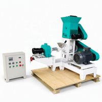 Nouvelle machine extrudeuse de granulés d'aliments pour animaux et poissons, automatique, 380V/220V, 1 tonne/h, faible bruit, pour la farine de soja
