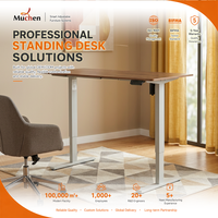 Meilleur mobilier de bureau à domicile, bureau assis-debout motorisé réglable en hauteur sur 2 niveaux, en fer et bois, fixation murale, garantie de 2 ans